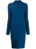 Antonelli Roll Neck Knit Dress - Blue