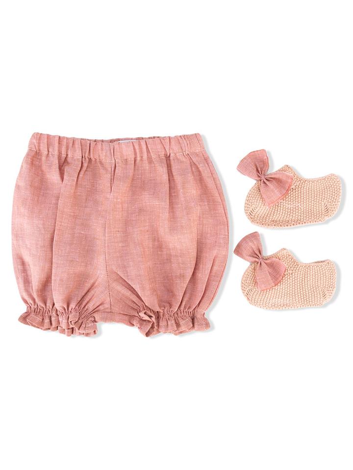 Violeta E Federico Shorts And Pre-walkers Set, Infant Girl's, Size: 6 Mth, Pink/purple