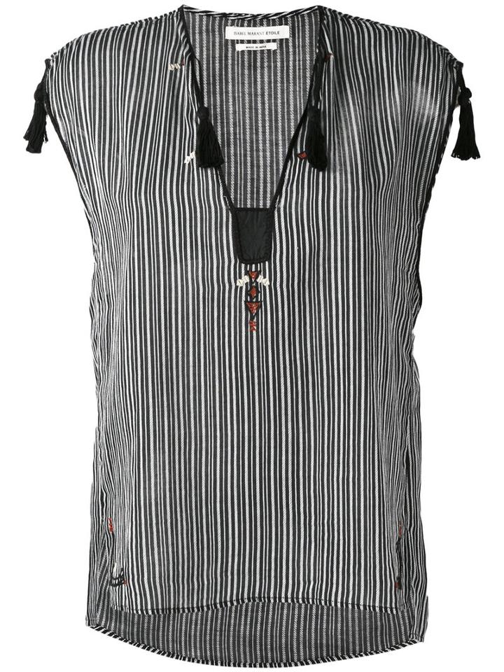 Isabel Marant Étoile Striped Top, Women's, Size: 40, Black, Cotton