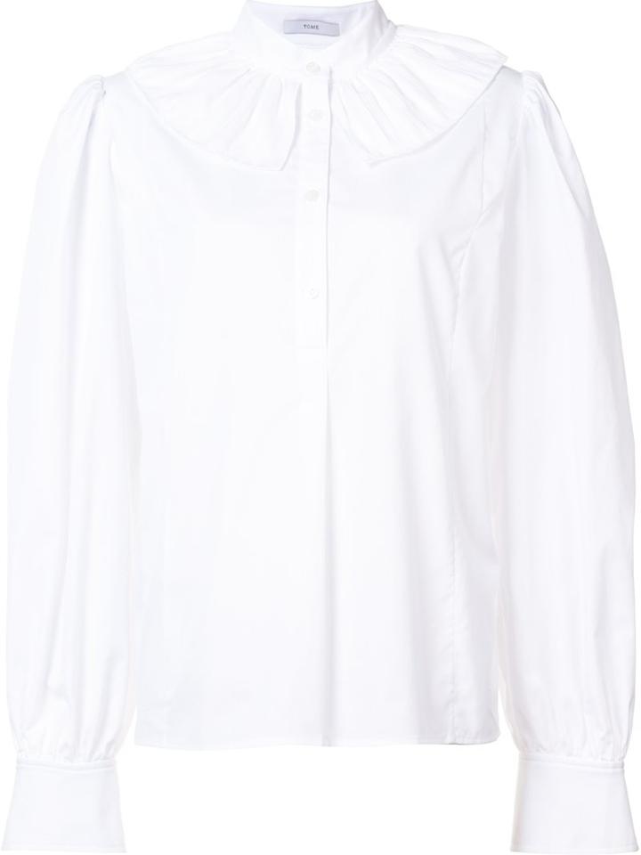 Tome Tie Back Fan Collar Shirt