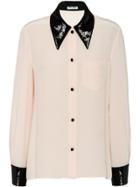 Miu Miu Sequin Collar Shirt - Pink
