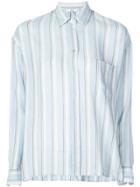 Vince Striped Button Shirt - Blue