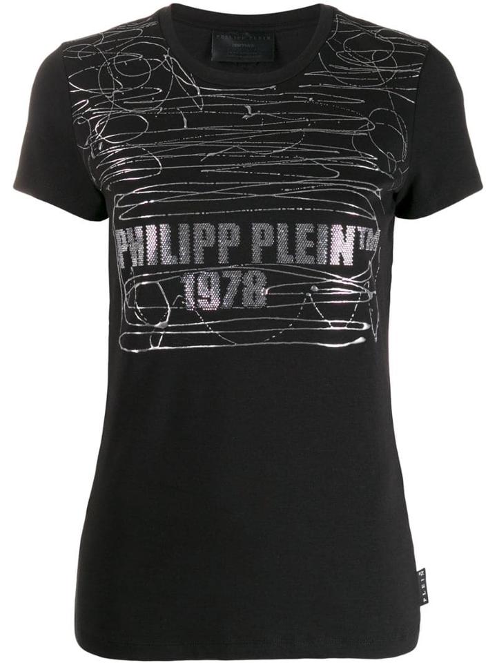 Philipp Plein Scattered Ink Print T-shirt - Black