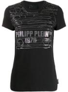 Philipp Plein Scattered Ink Print T-shirt - Black