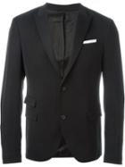 Neil Barrett Two Button Blazer, Men's, Size: 52, Black, Cupro/modal/polyamide