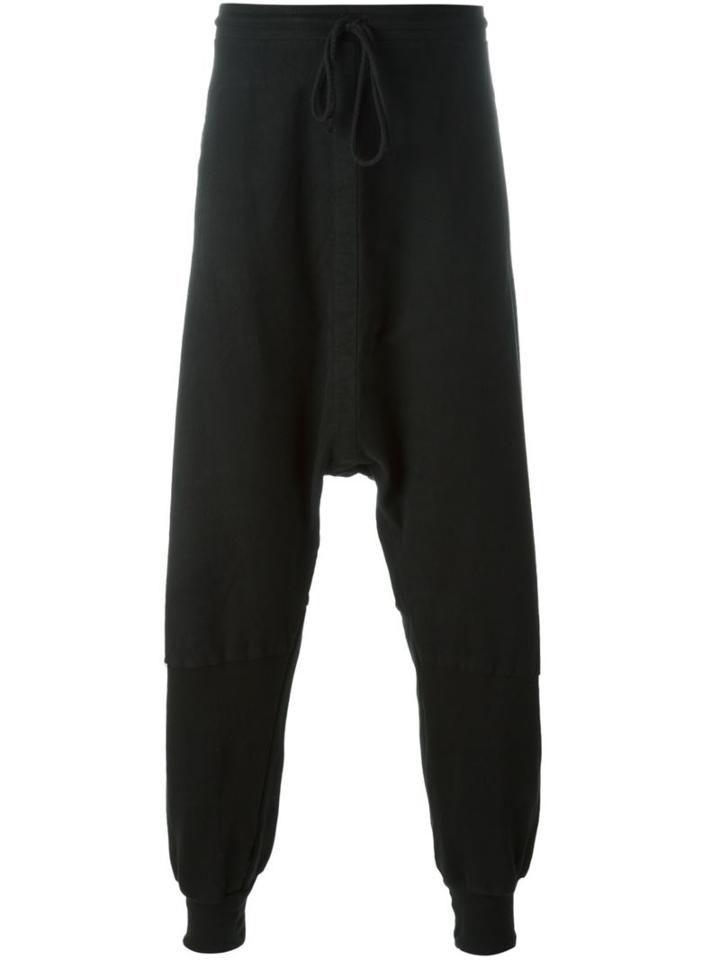 Lost & Found Rooms Drop Crotch Track Pants, Men's, Size: Medium, Black, Cotton