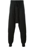 Lost & Found Rooms Drop Crotch Track Pants, Men's, Size: Medium, Black, Cotton