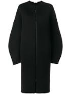 Jil Sander Oversized Drop Shoulder Coat - Black