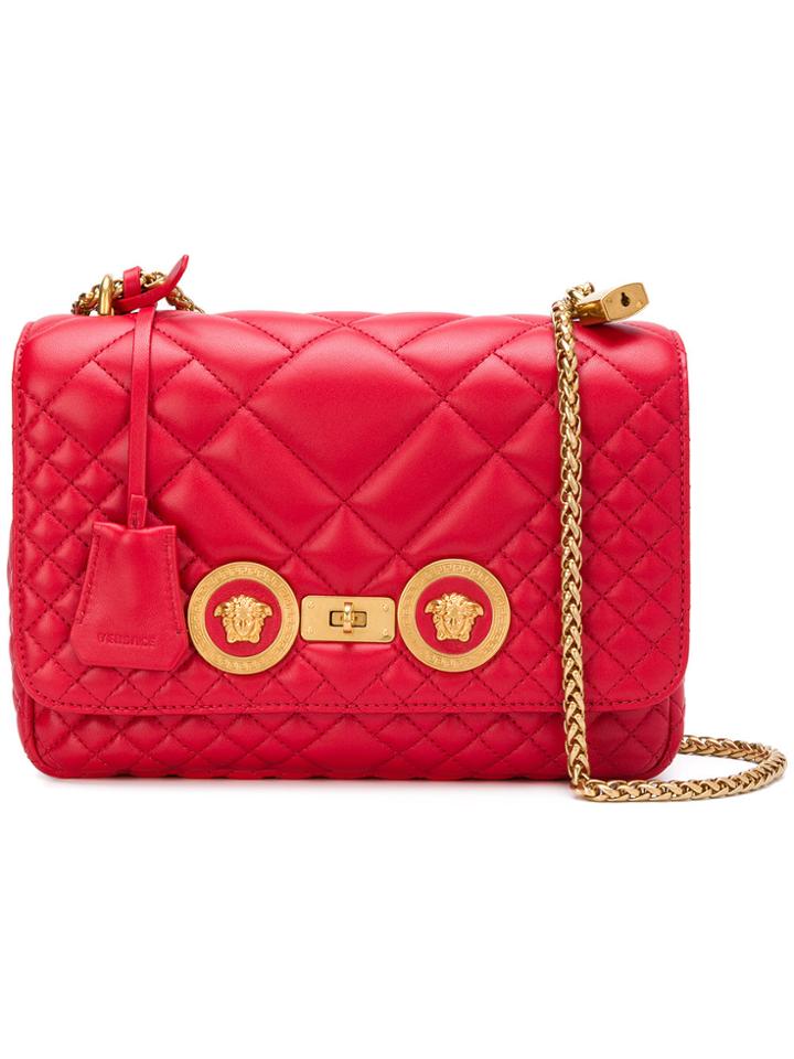 Versace Quilted Shoulder Bag - Red
