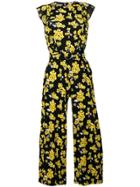 Michael Michael Kors Floral-print Jumpsuit - Black