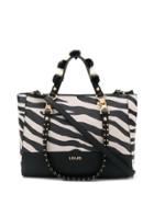 Liu Jo Zebra Print Tote Bag - Black