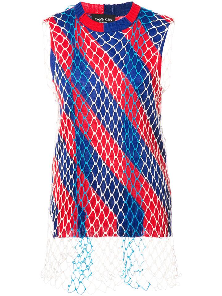 Calvin Klein 205w39nyc Mesh Layover Tank - Red