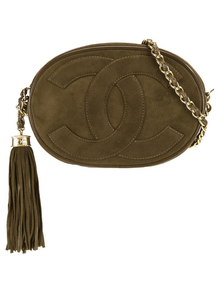 Chanel Vintage Small Oval Shoulder Bag, Women's, Brown