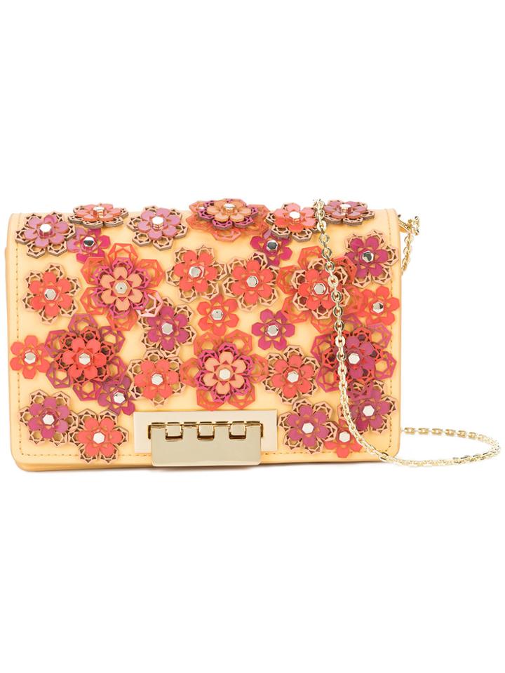 Zac Zac Posen Earthette Floral Appliqué Crossbody Bag - Yellow &