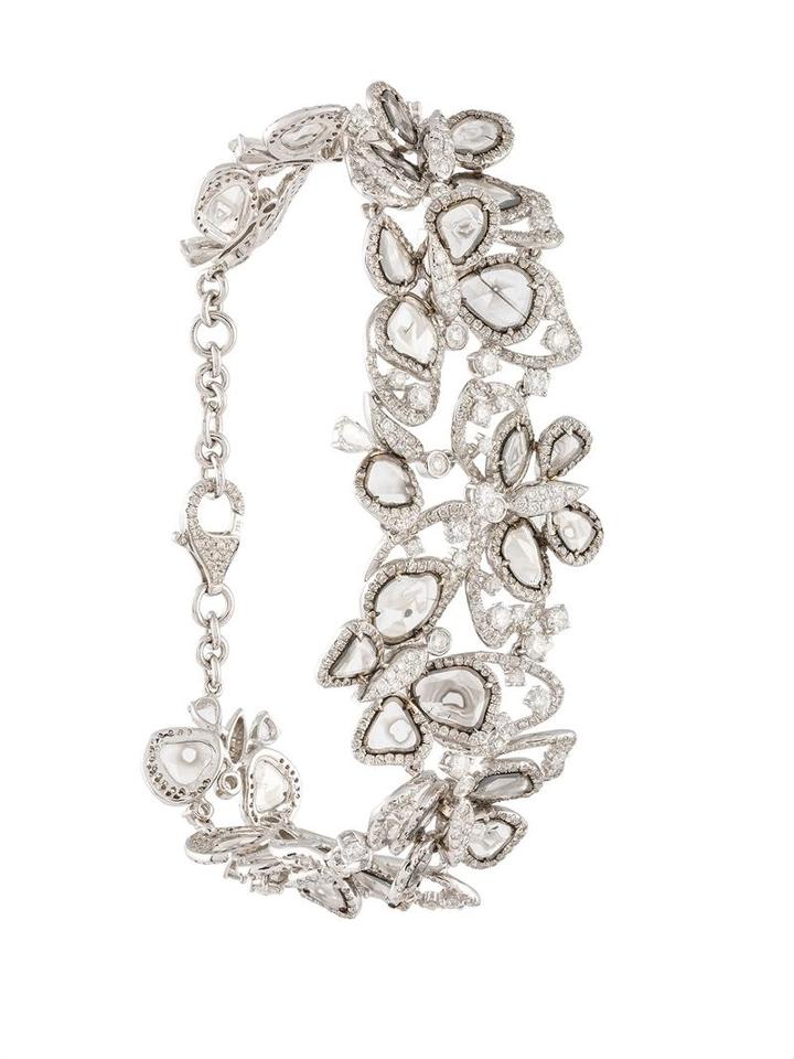 Saqqara Diamond Butterfly Bracelet, Women's, Metallic