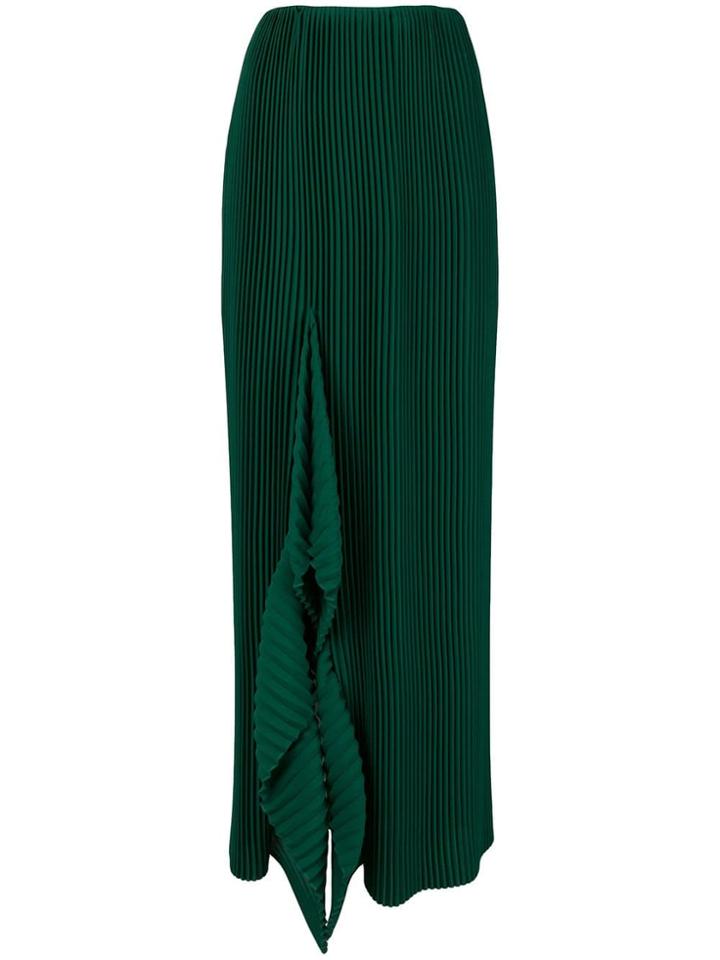 Krizia Pleated Maxi Skirt - Green