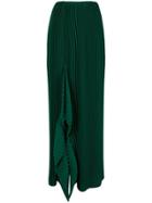 Krizia Pleated Maxi Skirt - Green