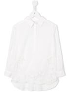 Ermanno Scervino Junior Lace Insert Shirt, Girl's, Size: 12 Yrs, White