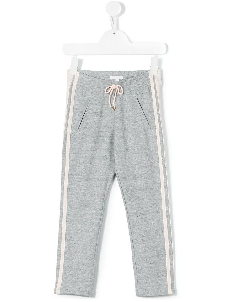 Chloé Kids - Side Stripe Track Pants - Kids - Cotton/spandex/elastane/viscose - 6 Yrs, Grey