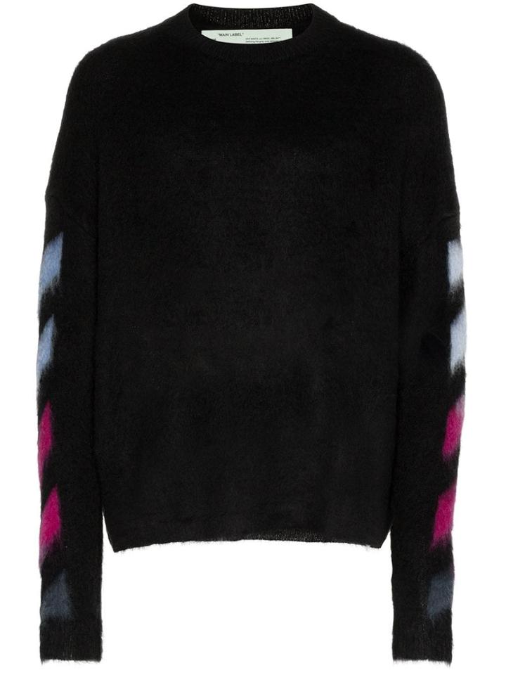 Off-white Off Brshd Mhr Swtr Blk - Black