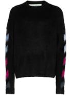 Off-white Off Brshd Mhr Swtr Blk - Black