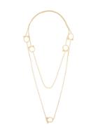 Jw Anderson Double Ring Embellished Necklace - Metallic