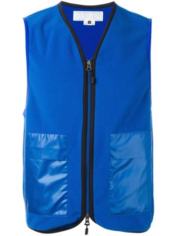 Ganryu Comme Des Garcons Two Way Zipper Vest - Blue