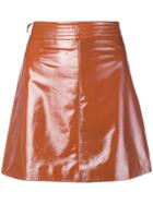 Arma Patent A-line Skirt - Yellow & Orange