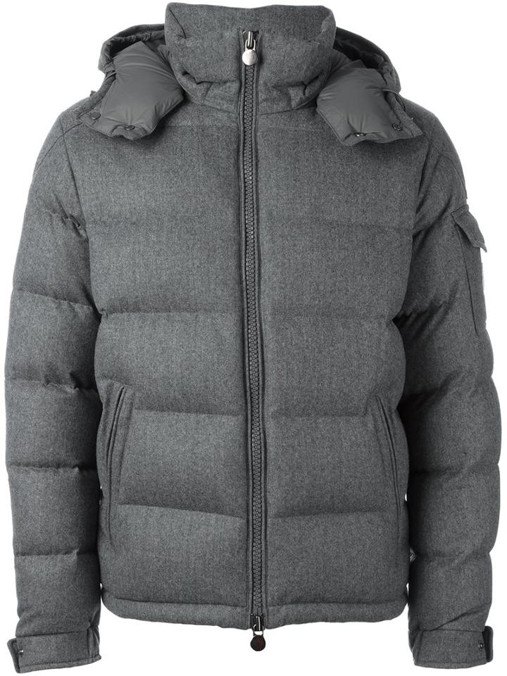 Moncler 'montgenevre' Padded Jacket, Men's, Size: 3, Grey, Feather Down/polyamide/wool