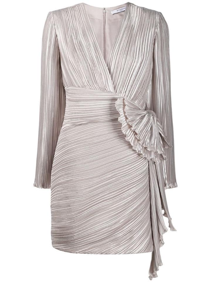 Givenchy Draped Detail Pleated Dress - Neutrals