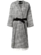 Isabel Marant 'iban' Tweed Coat, Women's, Size: 34, Grey, Wool/polyamide/cotton
