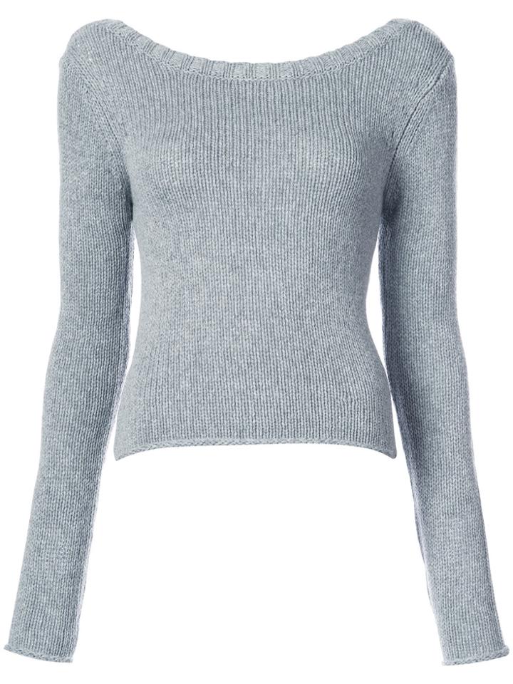 Derek Lam 10 Crosby Back Detail Sweater - Grey