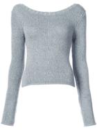 Derek Lam 10 Crosby Back Detail Sweater - Grey
