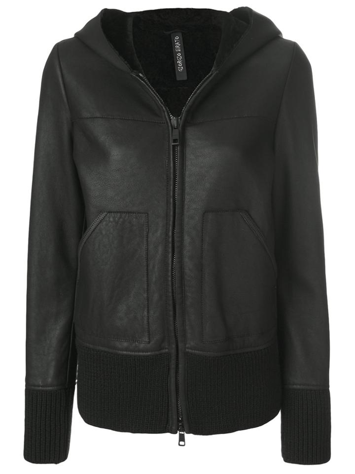 Giorgio Brato Shearling Zip Jacket - Black