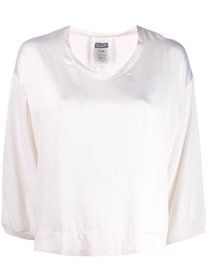 Kristensen Du Nord Boxy Round Neck Blouse - White