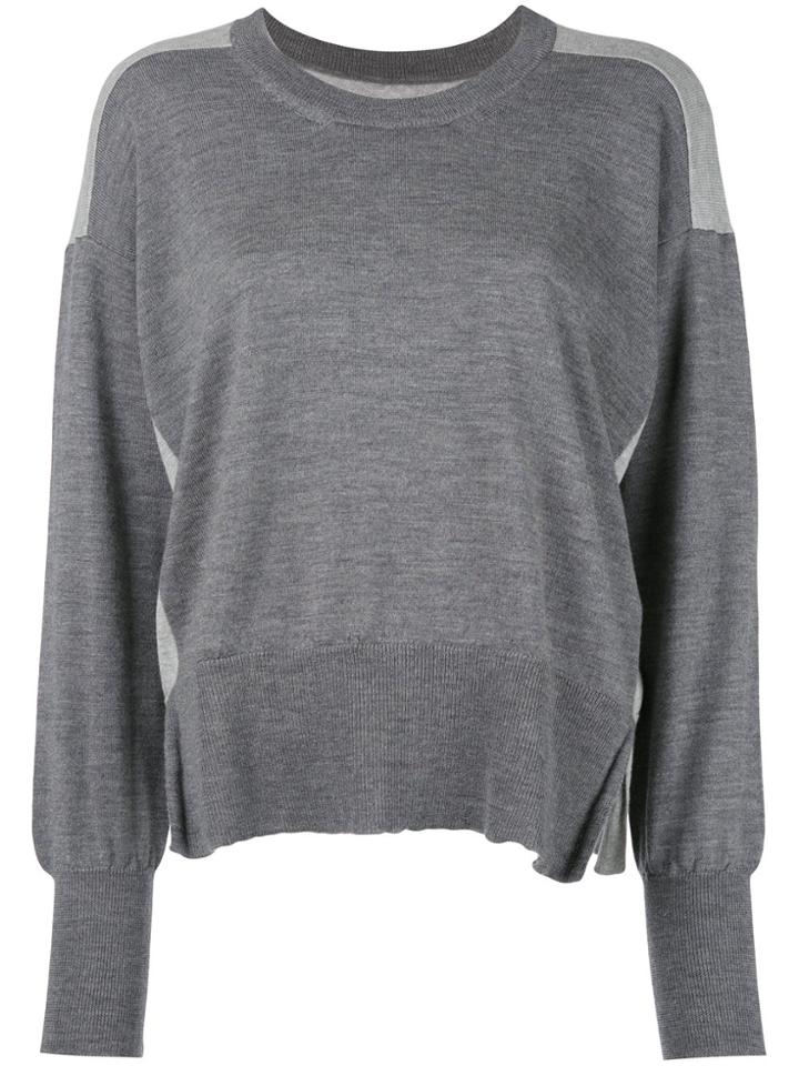 Mm6 Maison Margiela Long Sleeve Sweater - Grey