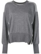 Mm6 Maison Margiela Long Sleeve Sweater - Grey