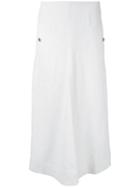Lemaire - Long Flared Skirt - Women - Linen/flax - 34, White, Linen/flax