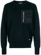 Dsquared2 Sweatshirt With Nylon Pocket - Black