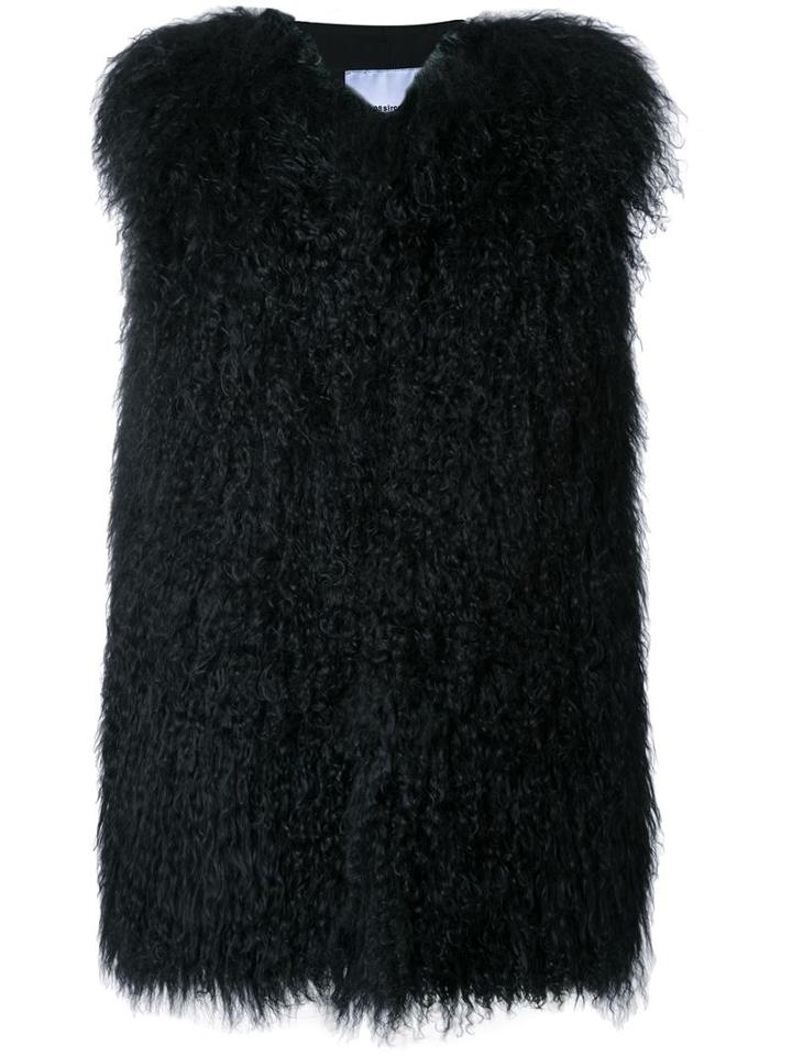 08sircus Oversized Vest, Women's, Size: 1, Black, Cotton/tibetan Lamb Fur