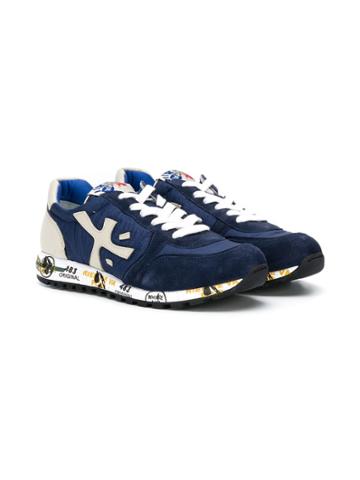 Premiata Kids Embroidered Sneakers - Blue