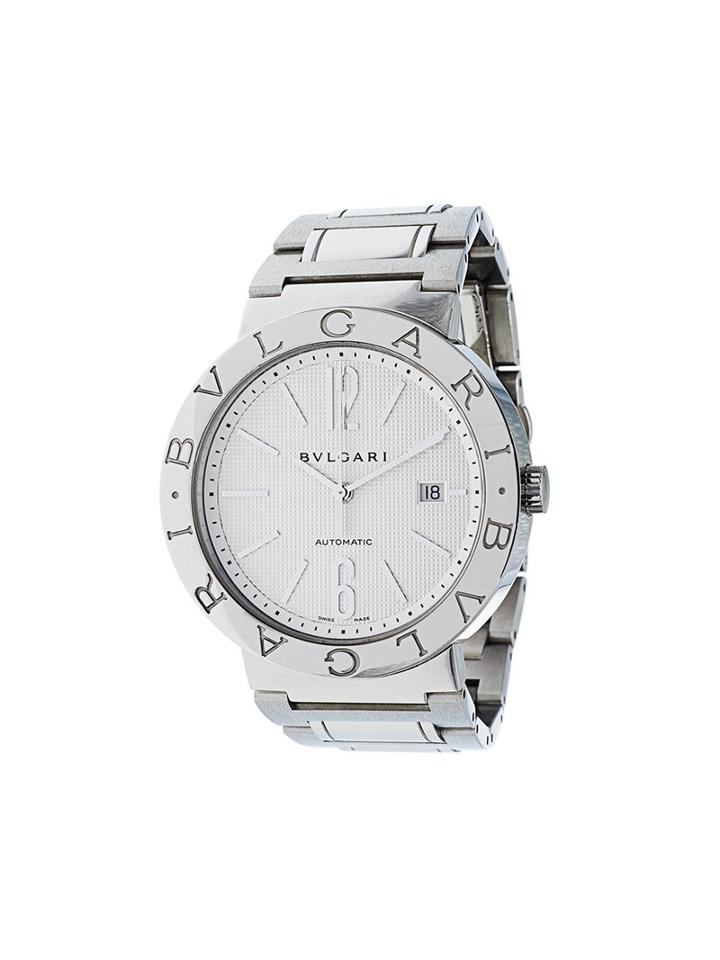 Bulgari 'diagono' Analog Watch, Men's, Metallic
