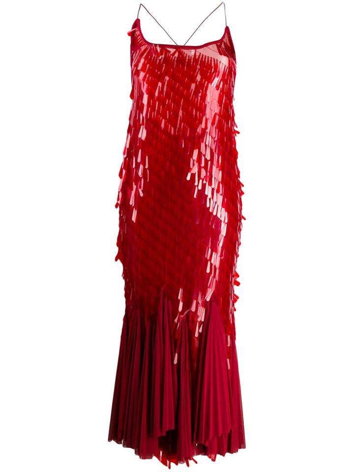 Atu Body Couture Fish-tail Midi Dress - Red