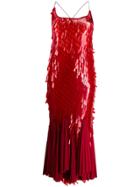 Atu Body Couture Fish-tail Midi Dress - Red