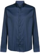 Les Hommes Urban Concealed Fastening Shirt - Blue