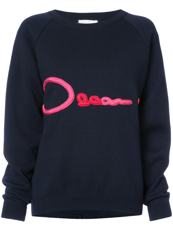 Oscar De La Renta Logo Jumper - Blue