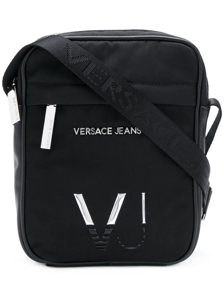 Versace Jeans Mini Logo Messenger Bag - Black