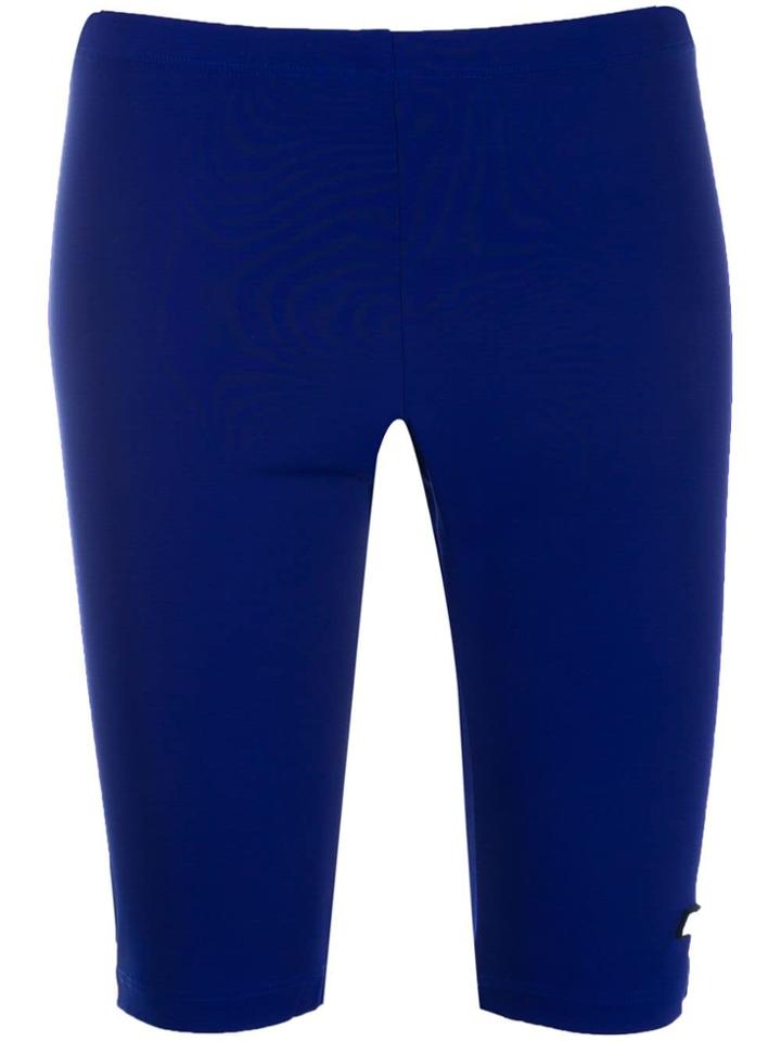 Msgm Logo Patch Cycling Shorts - Blue