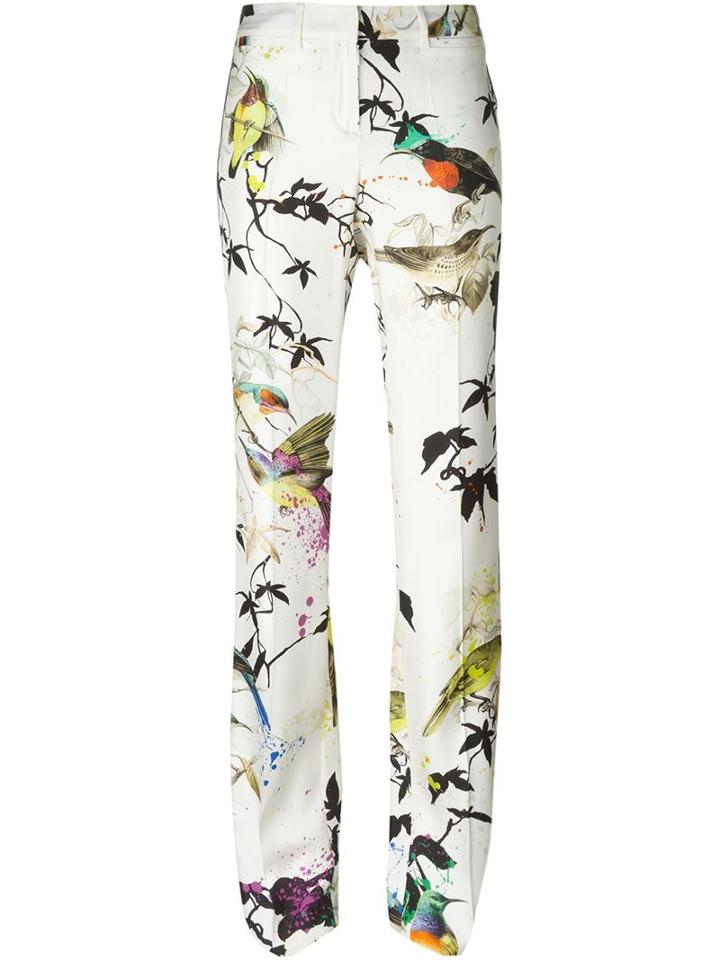 Roberto Cavalli Bird Print Trousers