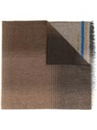 Etro - Contrast Printed Scarf - Men - Silk/cashmere/wool - One Size, Brown, Silk/cashmere/wool